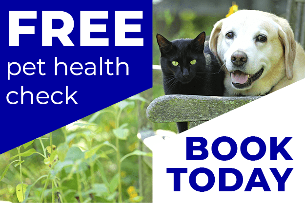 Free pet health check, book today